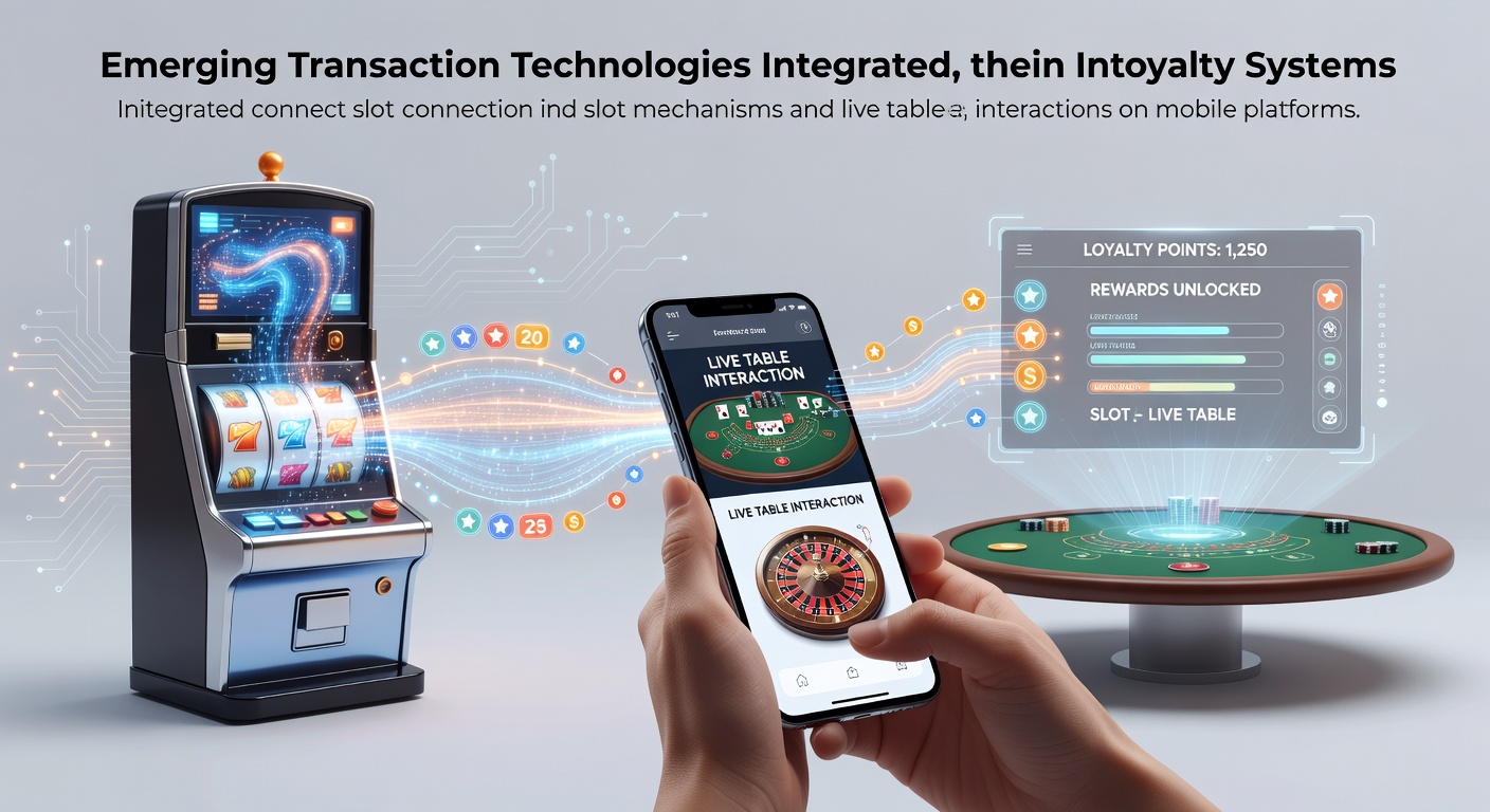 Mobile Casino Plattform mit verbundenen Slot- und Live-Tisch-Elementen über Transaktionstechnologien