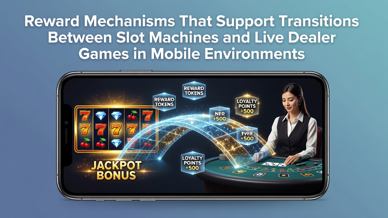 Mobile Casino App mit Slot- und Live-Dealer-Optionen zeigt integrierte Belohnungsanzeigen